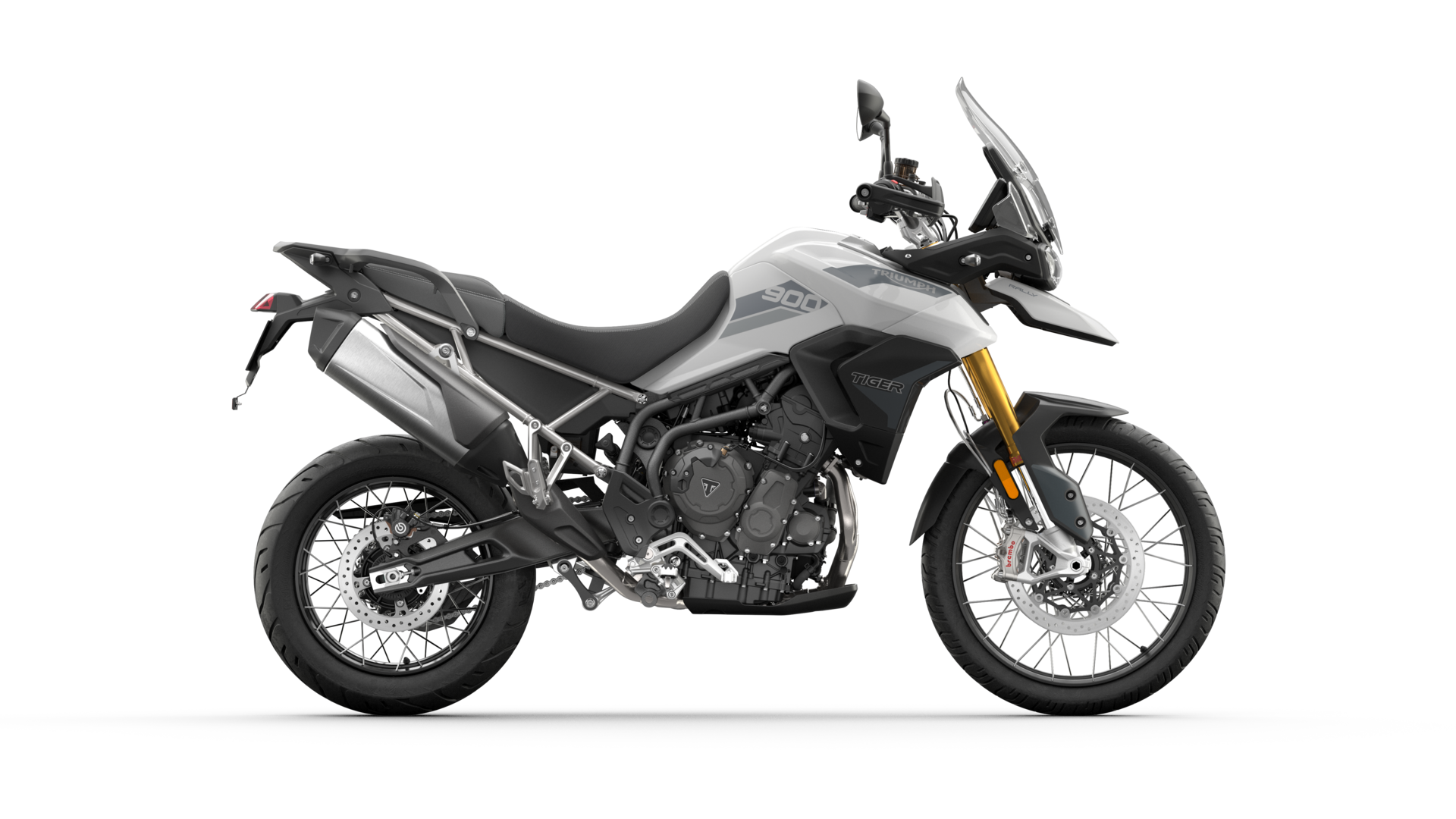 Pure White Tiger 900 Rally LHS CGI